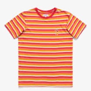Banks journal Striped embroidered T-shirt with Hawaiian lady